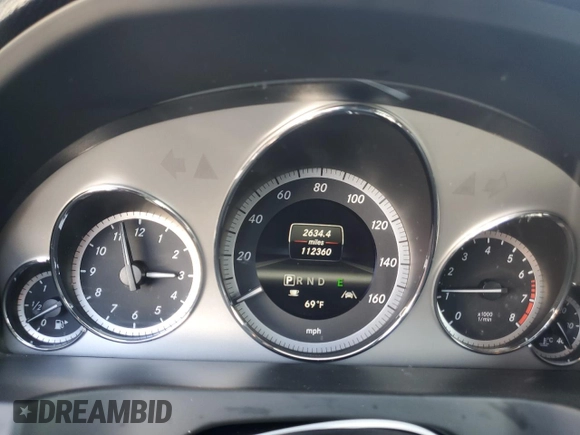 2013 Mercedes-Benz E-Class E 350 with VIN WDDKJ5KB2DF201103, listed as a Copart auction lot 48195235 with 112,360 mi miles and Salvage Title. Bid and sale history available at carsss.com. Image 9.