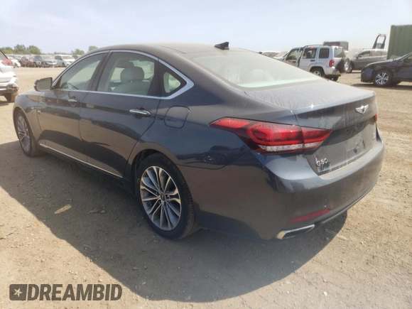 2017 Genesis G80 3.8L with VIN KMHGN4JEXHU176409, listed as a Copart auction lot 68038554 with 120,655 mi miles and Salvage Title. Bid and sale history available at DreamBid. Image 2.