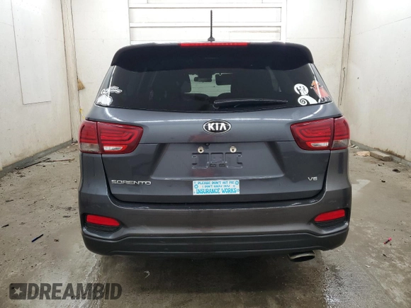 2019 Kia Sorento LX with VIN 5XYPGDA50KG482901, listed as a Copart auction lot 49705855 with 224,690 mi miles and Clean Title. Bid and sale history available at DreamBid. Image 6.