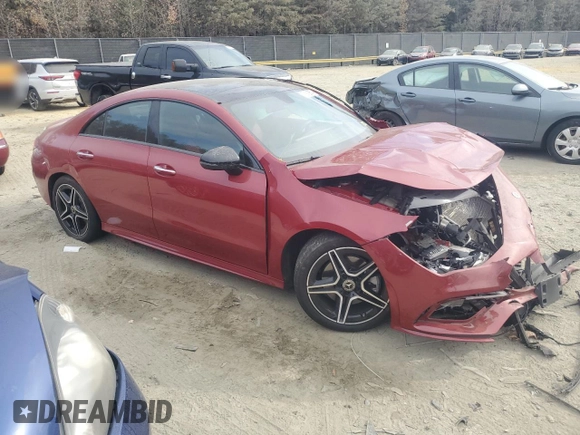 2021 Mercedes-Benz CLA with VIN W1K5J4HB0MN165366, listed as a Copart auction lot 78913674 with 33,779 mi miles and Salvage Title. Bid and sale history available at carsss.com. Image 4.