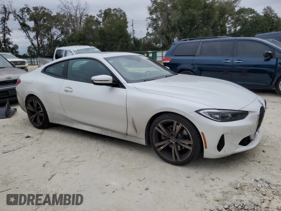 2021 BMW 4 Series 430i with VIN WBA53AP01MCF36632, listed as a Copart auction lot 88293765 with 41,429 mi miles and Salvage Title. Bid and sale history available at DreamBid. Image 4.