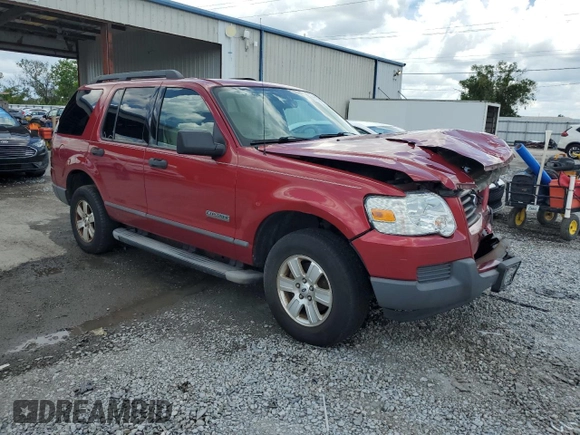 2006 Ford Explorer XLS with VIN 1FMEU62E46UA82351, listed as a Copart auction lot 62158805 with 166,860 mi miles and Salvage title. Bid and sale history available at DreamBid. Image 4.