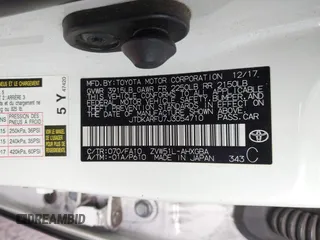 2018 Toyota Prius Two with VIN JTDKARFU7J3054710, listed as a IAAI auction lot 41372798 with 347,148 mi miles. Bid and sale history available at carsss.com. Image 9.