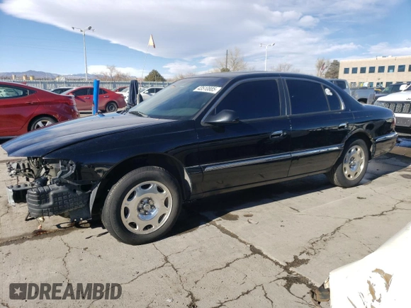 1998 Lincoln Continental with VIN 1LNFM97V7WY637848, listed as a Copart auction lot 43510885 with 141,796 mi miles and Salvage Title. Bid and sale history available at carsss.com. Image 1.