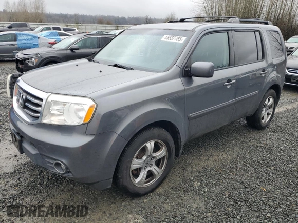 2013 Honda Pilot EX-L with VIN 5FNYF4H62DB050858, listed as a Copart auction lot 45587785 with 177,775 mi miles and Salvage Title. Bid and sale history available at carsss.com. Image 1.