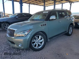 2012 Infiniti QX56 8-passenger with VIN JN8AZ2NC8C9316307, listed as a Copart auction lot 46792465 with 185,982 mi miles and Salvage Title. Bid and sale history available at carsss.com. Image 1.