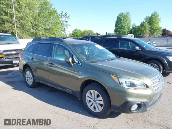 2015 Subaru Outback Premium z VIN 4S4BSACC7F3338285, wystawiony jako IAAI lot #42390497 z przebiegiem 95 977 mil mil oraz . Historia ofert i sprzedaży dostępna na DreamBid. Obrazek 1.