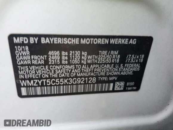 2019 MINI Countryman Cooper S with VIN WMZYT5C55K3G92128, listed as a Copart auction lot 88427445 with 68,689 mi miles and Salvage Title. Bid and sale history available at carsss.com. Image 15.