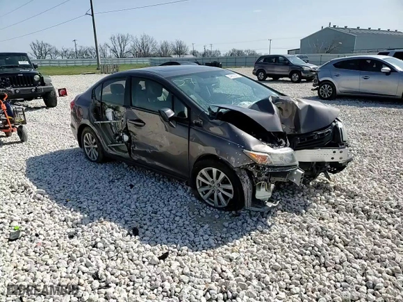 2012 Honda Civic Sdn EX with VIN 2HGFB2F86CH567070, listed as a Copart auction lot 44822395 with 0 mi miles and Salvage Title. Bid and sale history available at carsss.com. Image 11.
