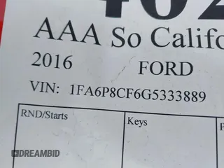 2016 Ford Mustang GT with VIN 1FA6P8CF6G5333889, listed as a IAAI auction lot 40209781 with 1 mi miles. Bid and sale history available at carsss.com. Image 9.