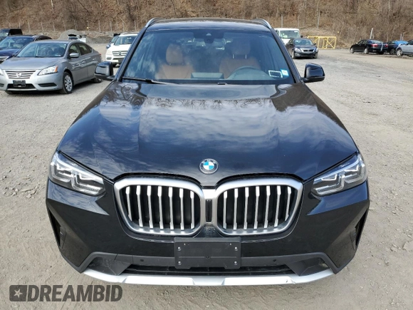 2024 BMW X3 xDrive30i with VIN 5UX53DP07R9U41254, listed as a Copart auction lot 50654335 with 10,357 mi miles and Salvage Title. Bid and sale history available at DreamBid. Image 5.