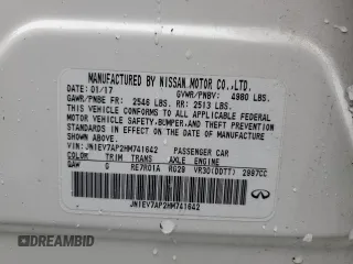 2017 Infiniti Q50 Premium with VIN JN1EV7AP2HM741642, listed as a Copart auction lot 49171665 with 90,501 mi miles and Salvage Title. Bid and sale history available at DreamBid. Image 15.
