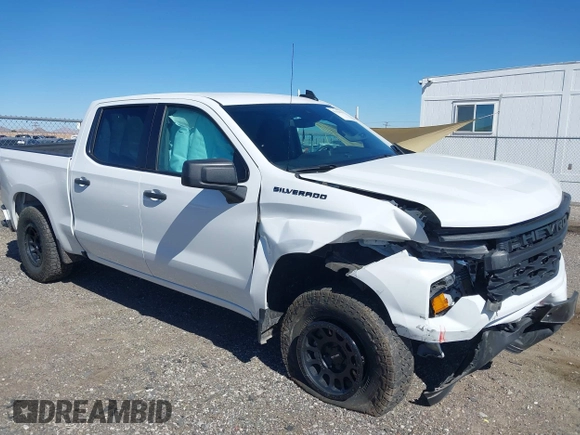 2024 Chevrolet Silverado 1500 Custom with VIN 1GCPABEK7RZ157809, listed as a IAAI auction lot 41632954 with 7,884 mi miles and . Bid and sale history available at DreamBid. Image 1.