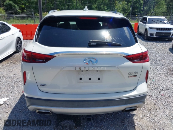 2019 Infiniti QX50 Essential with VIN 3PCAJ5M35KF125258, listed as a IAAI auction lot 42267473 with 53,563 mi miles and . Bid and sale history available at DreamBid. Image 17.