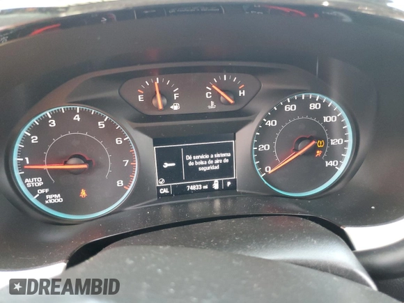 2018 Chevrolet Traverse LT Cloth with VIN 1GNERGKW4JJ197375, listed as a Copart auction lot 57534965 with 74,833 mi miles and Salvage title. Bid and sale history available at DreamBid. Image 9.