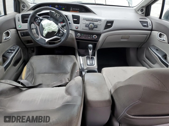2012 Honda Civic EX with VIN 2HGFB2F88CH554322, listed as a Copart auction lot 55303165 with 192,132 mi miles and Salvage Title. Bid and sale history available at DreamBid. Image 8.