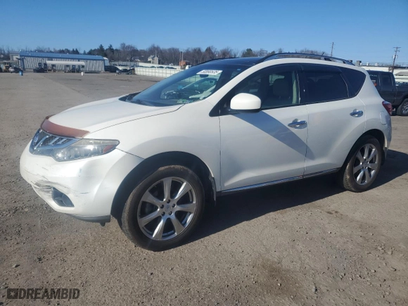 2012 Nissan Murano LE with VIN JN8AZ1MW6CW210025, listed as a Copart auction lot 50890535 with 56,654 mi miles and Salvage Title. Bid and sale history available at carsss.com. Image 1.