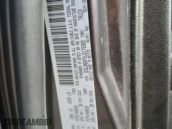 2018 Ram 1500 Express z VIN 3C6JR6AT0JG173365, wystawiony jako Copart lot #82869854 z przebiegiem 77 897 mil mil oraz Szkoda całkowita • Salvage title. Historia ofert i sprzedaży dostępna na DreamBid. Obrazek 14.