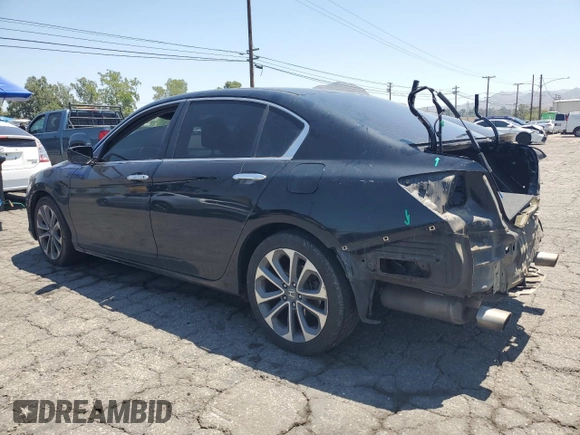 2015 Honda Accord Sport with VIN 1HGCR2F54FA257989, listed as a Copart auction lot 56375705 with 142,746 mi miles and Salvage Title. Bid and sale history available at DreamBid. Image 2.
