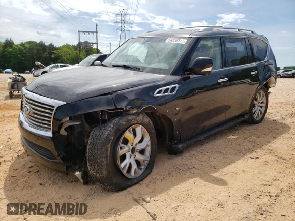 2014 Infiniti QX80 z VIN JN8AZ2NF4E9553258, wystawiony jako Copart lot #54238315 z przebiegiem 223 363 mil mil oraz Szkoda całkowita • Salvage title. Historia ofert i sprzedaży dostępna na DreamBid. Obrazek 1.