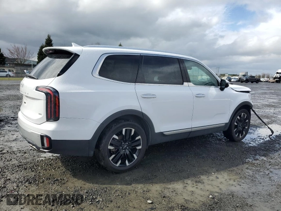 2023 Kia Telluride SX Prestige X-Pro with VIN 5XYP5DGC9PG350576, listed as a Copart auction lot 49342325 with 23,397 mi miles and Salvage title. Bid and sale history available at DreamBid. Image 3.