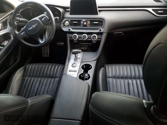 2021 Genesis G70 3.3T with VIN KMTG74LE1MU071782, listed as a Copart auction lot 74787954 with 41,759 mi miles and Non Repairable. Bid and sale history available at carsss.com. Image 8.