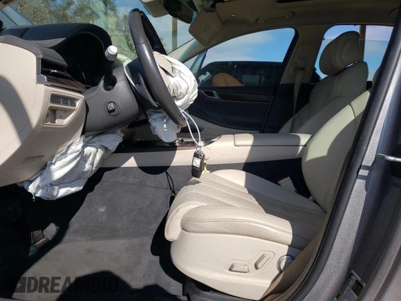 2023 Genesis G80 2.5T with VIN KMTGB4SC6PU152750, listed as a Copart auction lot 41451495 with 61,448 mi miles and Salvage Title. Bid and sale history available at carsss.com. Image 7.