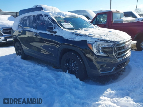 2022 GMC Terrain AT4 with VIN 3GKALYEV0NL258113, listed as a IAAI auction lot 41202956 with 22,982 mi miles and . Bid and sale history available at DreamBid. Image 1.