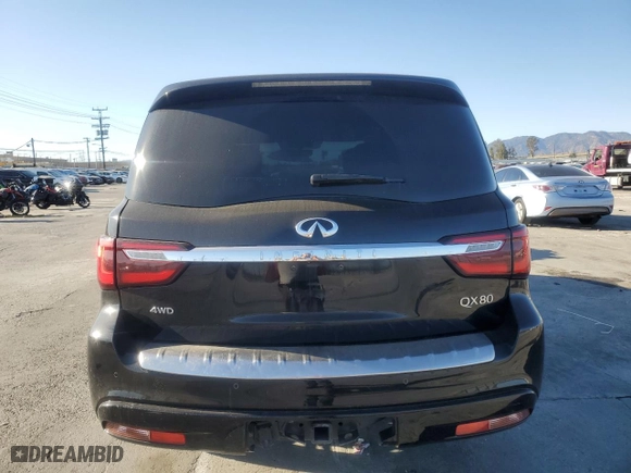 2021 Infiniti QX80 LUXE with VIN JN8AZ2AE7M9271353, listed as a Copart auction lot 47233415 with 76,521 mi miles and Salvage Title. Bid and sale history available at carsss.com. Image 6.