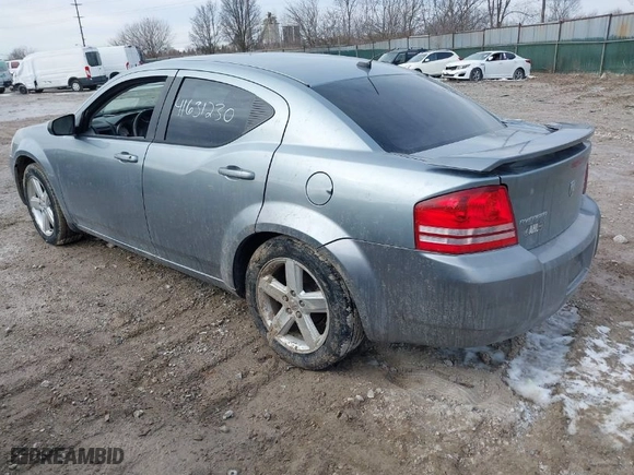 2008 Dodge Avenger SXT with VIN 1B3LC56R08N141268, listed as a IAAI auction lot 41631230 with 225,141 mi miles. Bid and sale history available at carsss.com. Image 3.