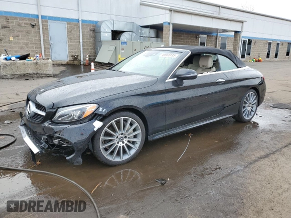 2018 Mercedes-Benz C 300 with VIN WDDWK4KB1JF615509, listed as a Copart auction lot 49956135 with 25,030 mi miles and Salvage title. Bid and sale history available at DreamBid. Image 1.