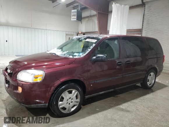 2008 Chevrolet Uplander LS with VIN 1GNDV23138D209361, listed as a Copart auction lot 85606674 with 114,151 mi miles and Salvage Title. Bid and sale history available at carsss.com. Image 1.