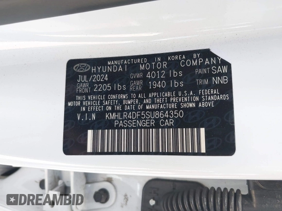 2025 Hyundai Elantra N Line z VIN KMHLR4DF5SU864350, wystawiony jako IAAI lot #42072593 z przebiegiem 7 092 mil mil oraz . Historia ofert i sprzedaży dostępna na DreamBid. Obrazek 9.