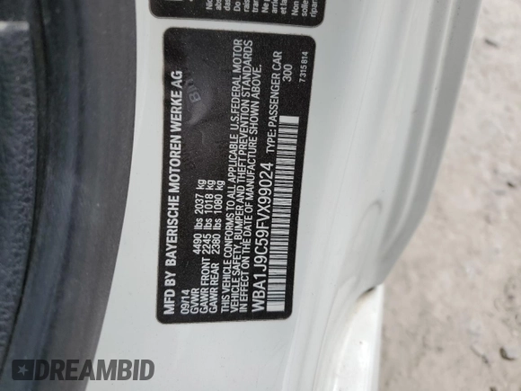 2015 BMW 2 Series M235i xDrive with VIN WBA1J9C59FVX99024, listed as a Copart auction lot 49821773 with 136,791 mi miles. Bid and sale history available at carsss.com. Image 12.