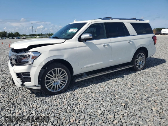 2023 Ford Expedition Max Platinum z VIN 1FMJK1M82PEA04578, wystawiony jako Copart lot #59360715 z przebiegiem Nie podano mil oraz Szkoda całkowita • Salvage title. Historia ofert i sprzedaży dostępna na DreamBid. Obrazek 1.