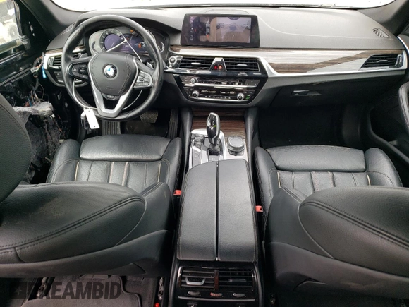 2018 BMW 5 Series 530e xDrive with VIN WBAJB1C54JG624157, listed as a Copart auction lot 51485545 with 111,659 mi miles and Salvage Title. Bid and sale history available at carsss.com. Image 8.
