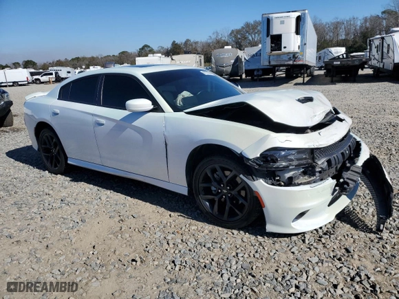 2019 Dodge Charger R/T with VIN 2C3CDXCT7KH643318, listed as a Copart auction lot 87370044 with NaN miles and Salvage Title. Bid and sale history available at carsss.com. Image 4.