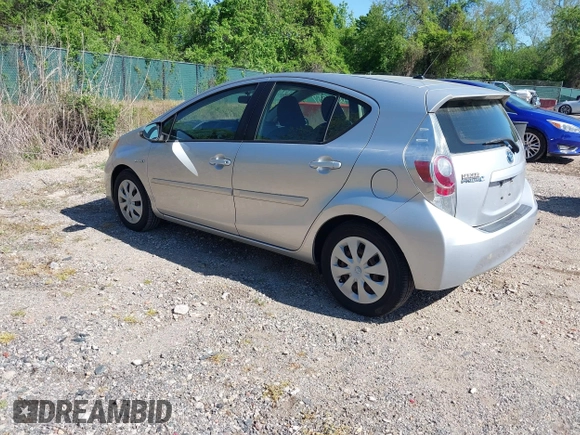2013 Toyota Prius One with VIN JTDKDTB30D1047034, listed as a IAAI auction lot 42143557 with 186,866 mi miles. Bid and sale history available at carsss.com. Image 3.