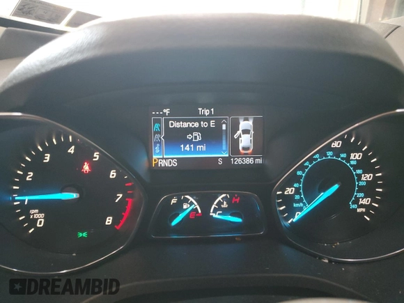 2013 Ford Escape Titanium with VIN 1FMCU9J93DUC84611, listed as a Copart auction lot 59046515 with 126,386 mi miles and Salvage title. Bid and sale history available at DreamBid. Image 9.