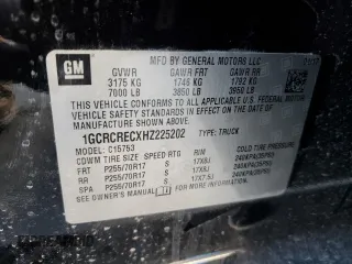 2017 Chevrolet Silverado 1500 LT with VIN 1GCRCRECXHZ225202, listed as a Copart auction lot 42362095 with 92,617 mi miles and Salvage Title. Bid and sale history available at DreamBid. Image 12.