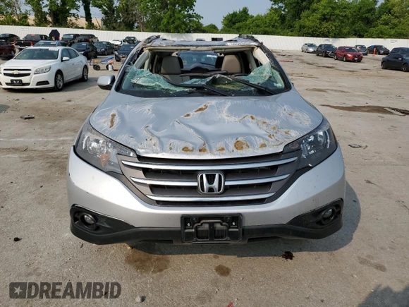 2012 Honda CR-V EX-L with VIN 5J6RM4H79CL059985, listed as a Copart auction lot 58623535 with 38,054 mi miles and Salvage title. Bid and sale history available at DreamBid. Image 5.