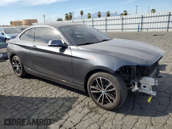 2021 BMW 2 Series 230i with VIN WBA2J1C09M7J04813, listed as a Copart auction lot 76960764 with 49,225 mi miles and Salvage Title. Bid and sale history available at carsss.com. Image 4.