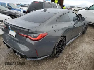 2022 BMW M4 Competition xDrive with VIN WBS43AZ03NCK18031, listed as a Copart auction lot 75090034 with 18,837 mi miles and Non Repairable. Bid and sale history available at carsss.com. Image 3.