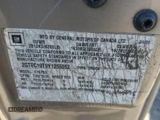 2000 GMC New Sierra 1500 SLE with VIN 2GTEC19T9Y1255052, listed as a Copart auction lot 83404594 with 215,996 mi miles and Salvage Title. Bid and sale history available at carsss.com. Image 14.