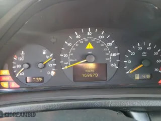2002 Mercedes-Benz CLK-Class with VIN WDBLK65G02T113270, listed as a Copart auction lot 77427374 with 169,970 mi miles and Salvage Title. Bid and sale history available at carsss.com. Image 9.