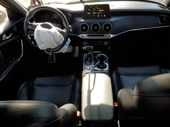 2020 Kia Stinger GT-Line with VIN KNAE15LA1L6075566, listed as a Copart auction lot 45475985 with 46,922 mi miles and Salvage Title. Bid and sale history available at DreamBid. Image 8.