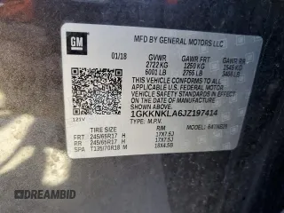 2018 GMC Acadia SLE with VIN 1GKKNKLA6JZ197414, listed as a Copart auction lot 47005355 with 82,856 mi miles and Salvage Title. Bid and sale history available at carsss.com. Image 15.