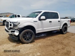 2018 Ford F-150 XL with VIN 1FTEW1EP4JKD12828, listed as a Copart auction lot 58188095 with 92,242 mi miles and Salvage title. Bid and sale history available at DreamBid. Image 1.