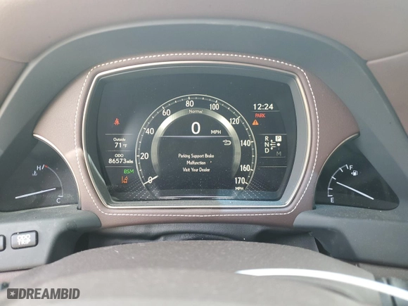 2018 Lexus LS with VIN JTHB51FF7J5003380, listed as a Copart auction lot 52611435 with 86,573 mi miles and Salvage Title. Bid and sale history available at carsss.com. Image 9.