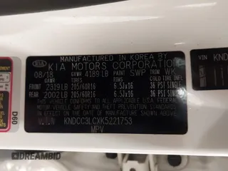 2019 Kia Niro EX with VIN KNDCC3LCXK5221753, listed as a IAAI auction lot 41618832 with 85,950 mi miles. Bid and sale history available at carsss.com. Image 9.